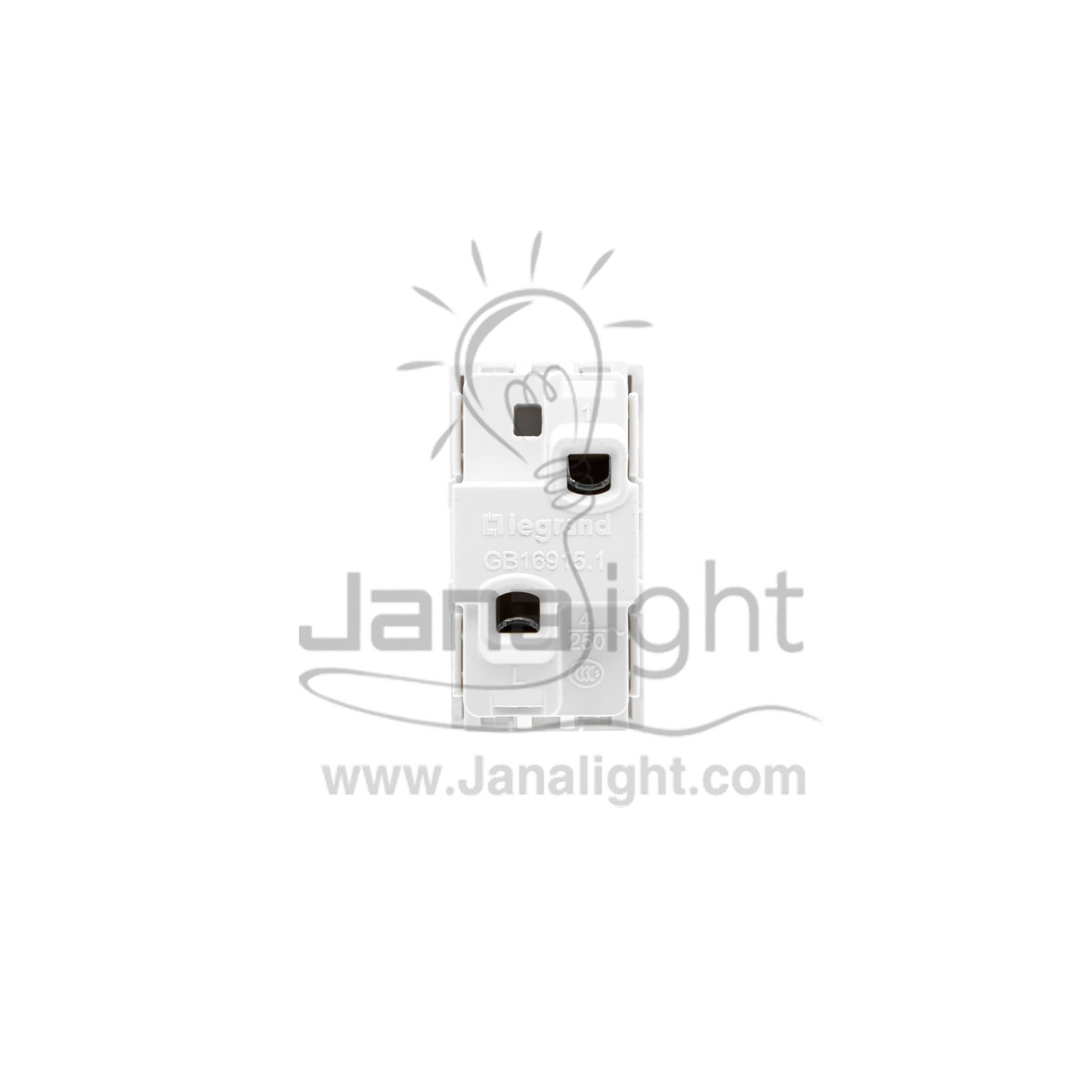 زر جرس ليجراند ديفينيو ابيض Legrand Divino Bell Switsh